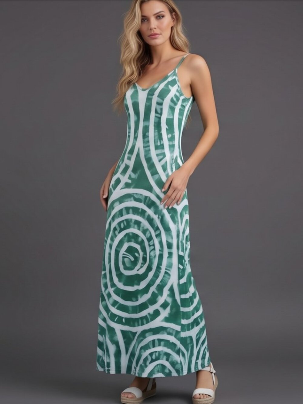 Graphic Print Maxi Cami Dress